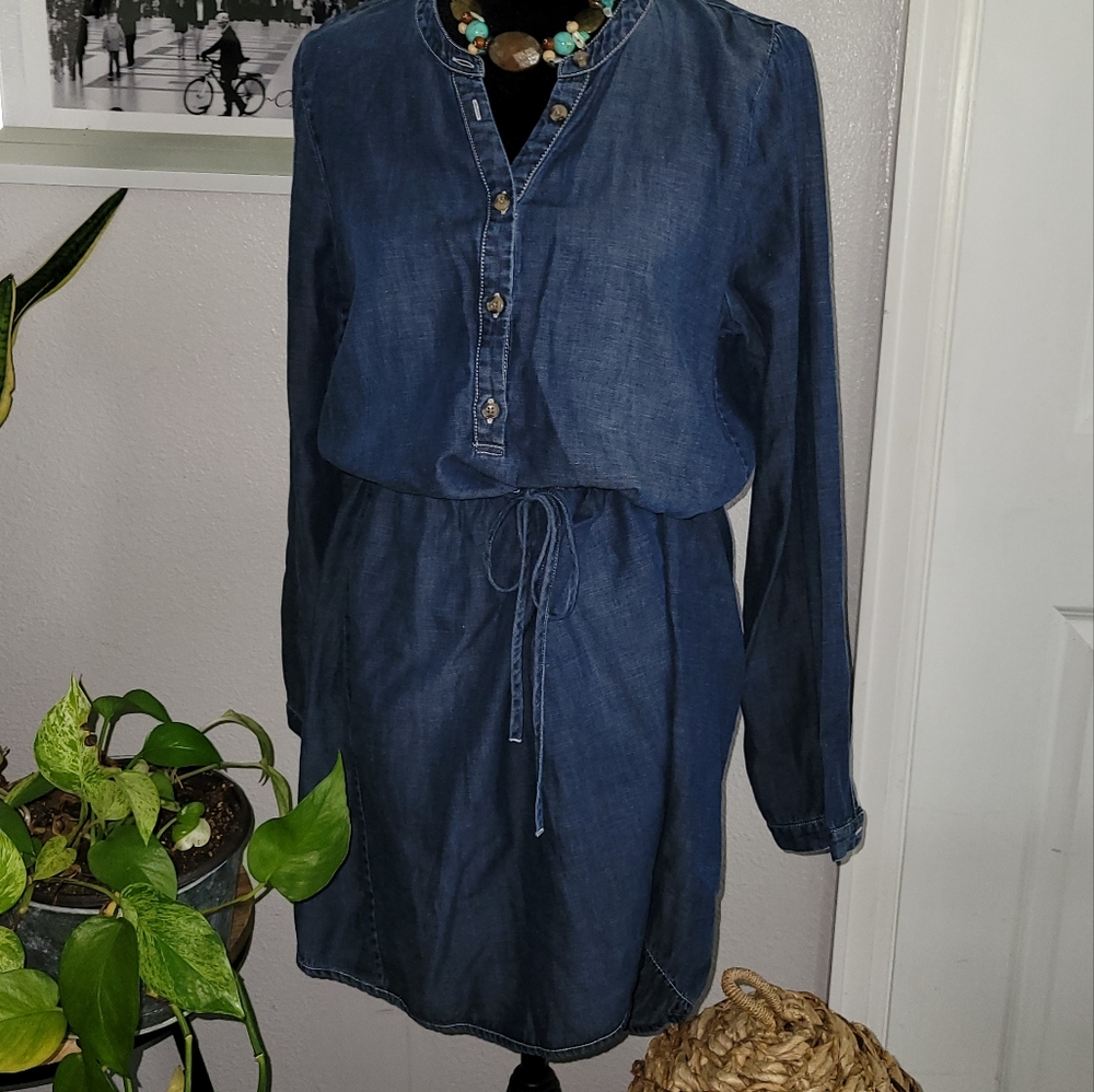 Lucky Brand Chambray Denim Dress